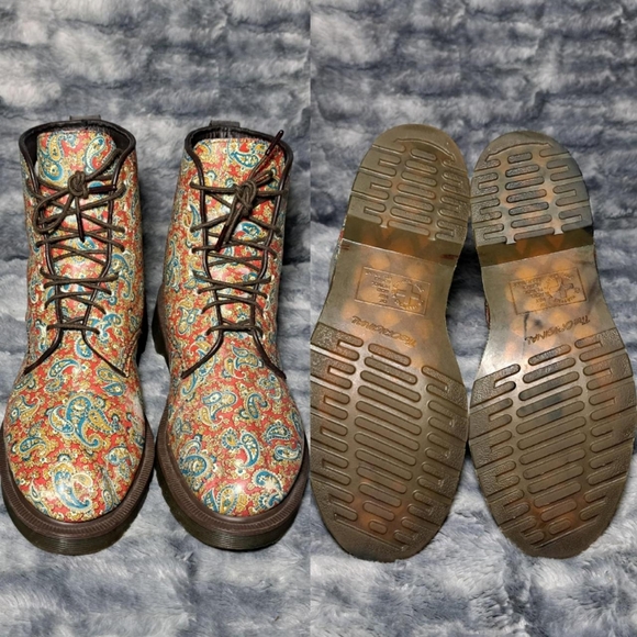 Dr Martens Jeffery Paisley Boots Womens Size 8 - Picture 4 of 7